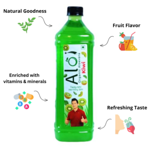 Aloi Natural Aloe vera Kiwi Fruit Juice